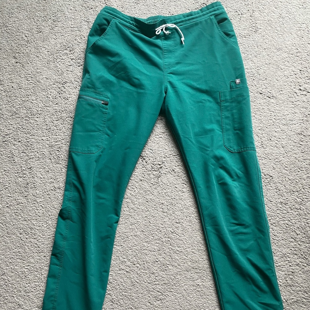 Figs Yola Scrub Bottoms - Hunter Green Medium Tall